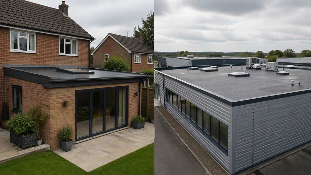 Domestic and commercial flat roof repairs in Bristol properties